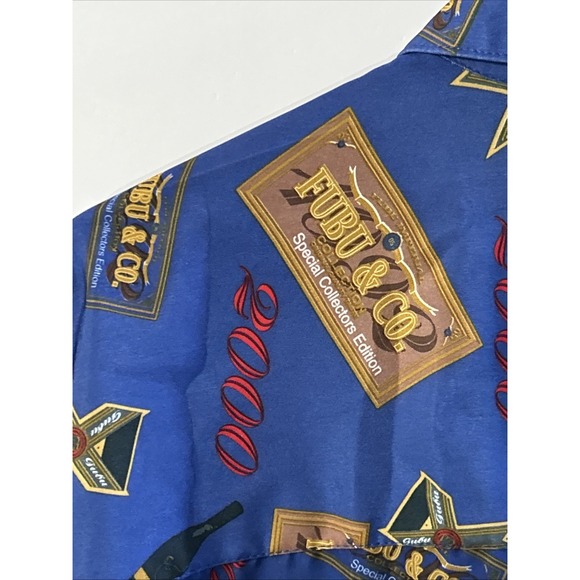 Vintage Fubu L/S Button Front Shirt Champagne Special Collectors Edition  XXL EC - Picture 6 of 6